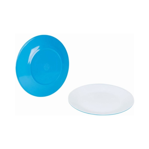 bo-camp Dinerbord melamine 2tone blauw 6181140