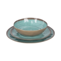 bo-camp Servies Halo 12 delig melamine aqua 6181392