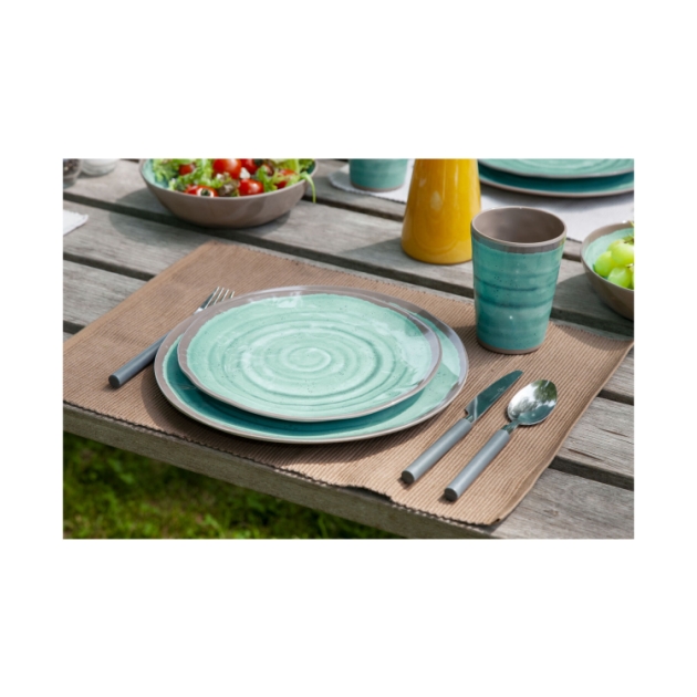 bo-camp Servies Halo 12 delig melamine aqua 6181392