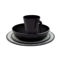 eurotrail Isla servies anti slip 16 dlg black/ecru ETKW2051