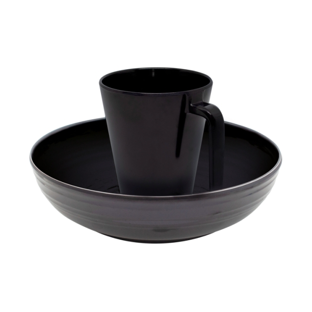 eurotrail Isla servies anti slip 16 dlg black/ecru ETKW2051