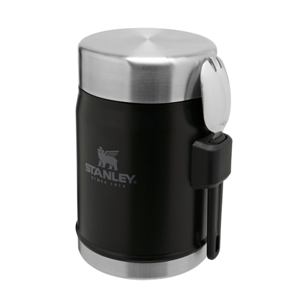 stanley The Legendary Food Jar + Spork .4L / 14oz Matte Black Pebble 10-09382-005