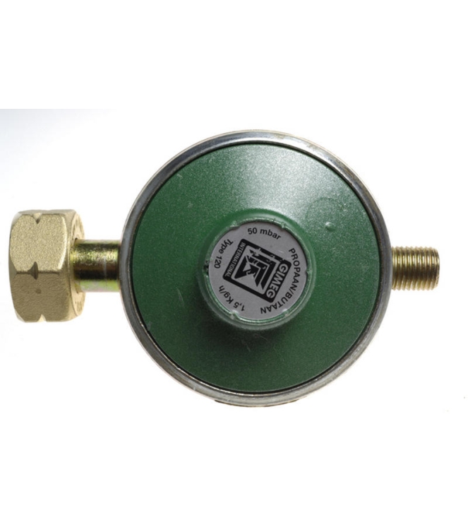 Gimeg Gimeg Drukregelaar 50MB. 1/4 Links  5600141  Gimeg gas/benzine 5600141 ecru bij Leerentveldvrijetijd.nl