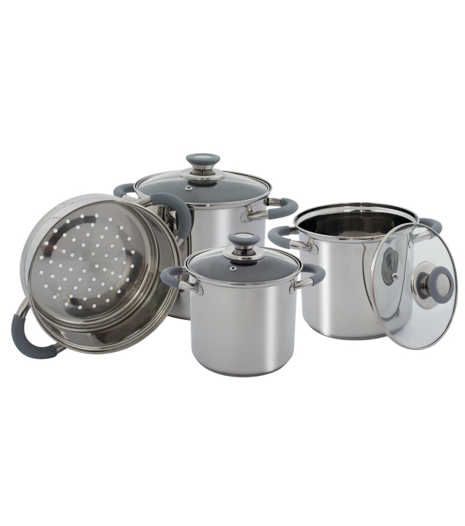 Eurotrail Eurotrail Kingston pannenset ? 7 delig  ETKW5221  Eurotrail koken ETKW5221 ecru bij Leerentveldvrijetijd.nl