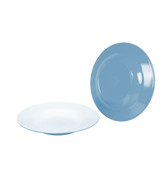 Bo-Camp Bo-Camp Diepbord melamine 2-t.staalblauw  6181291  Bo-Camp koken 6181291 ecru bij Leerentveldvrijetijd.nl