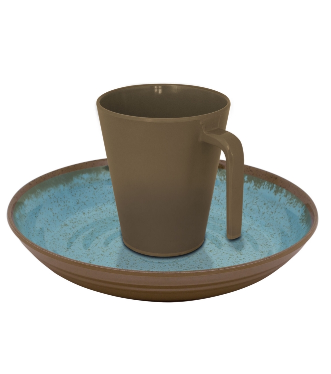 Eurotrail Eurotrail Ocean Servies 16 delig brown/blu  ETKW2046  Eurotrail koken ETKW2046 ecru bij Leerentveldvrijetijd.nl