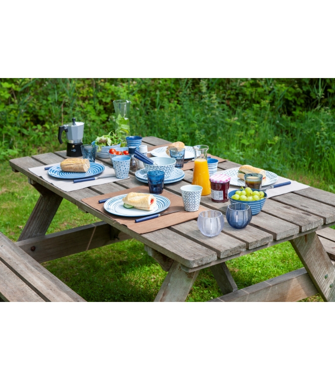 Bo-Camp Bo-Camp Bestekset in box 4-dlg 1-p. navy  6102117  Bo-Camp koken 6102117 ecru bij Leerentveldvrijetijd.nl