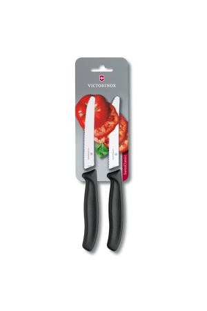 Victorinox Victorinox Tafelmes 2x Swiss Classic Kartel Zwart