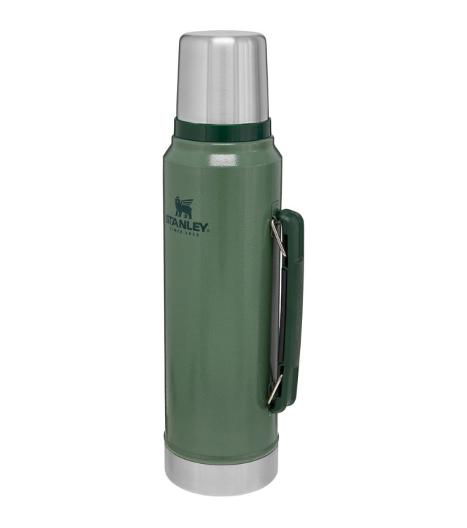 Stanley Stanley The Legendary Classic Bottle 1.0L / 1.1QT hammertone green 10-08266-001 Hammertone Green Stanley koken 10-08266-001 blauw bij Leerentveldvrijetijd.nl