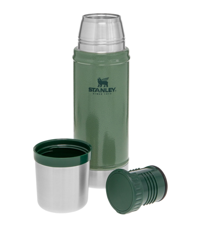 Stanley Stanley The Legendary Classic Bottle .47L / 16oz hammertone green 10-01228-072 Hammertone Green Stanley koken 10-01228-072 blauw bij Leerentveldvrijetijd.nl