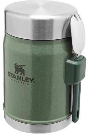 Stanley Stanley The Legendary Food Jar + Spork .4L / 14oz Hammertone Green Stanley Stanley The Legendary Food Jar + Spork .4L / 14oz Hammertone Green
