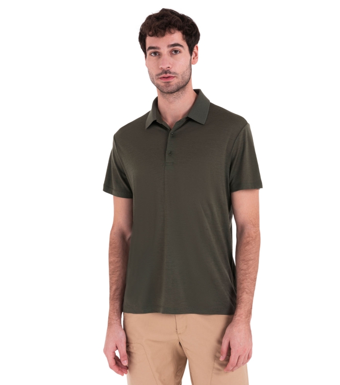 Icebreaker Icebreaker M Mer 150 Tech Lite III SS Polo 0691_loden IB0A56WK 0691_Loden Icebreaker fleeces en truien IB0A56WK blauw bij Leerentveldvrijetijd.nl