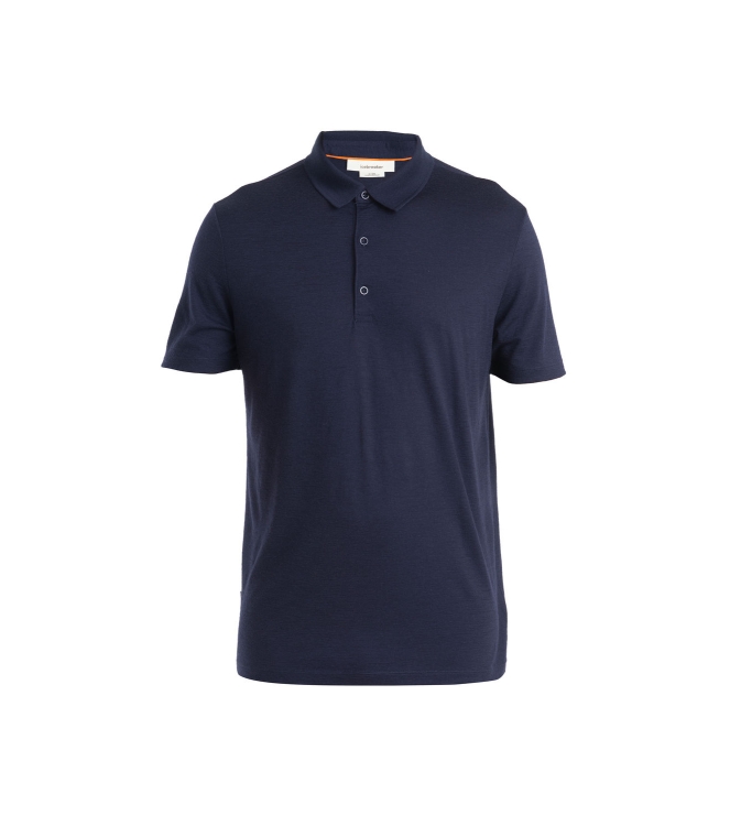 Icebreaker Icebreaker M Mer 150 Tech Lite III SS Polo 4011_midnight navy IB0A56WK 4011_Midnight Navy Icebreaker fleeces en truien IB0A56WK antraciet bij Leerentveldvrijetijd.nl