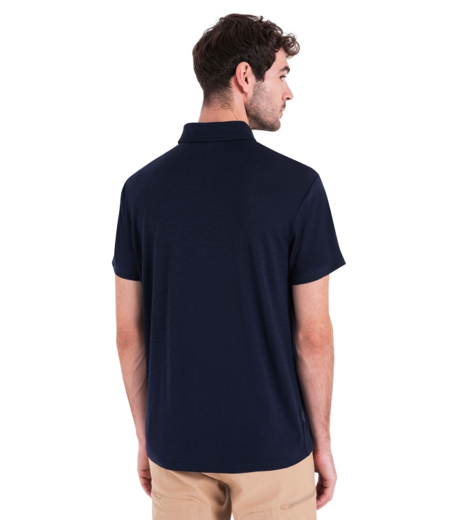 Icebreaker Icebreaker M Mer 150 Tech Lite III SS Polo 4011_midnight navy IB0A56WK 4011_Midnight Navy Icebreaker fleeces en truien IB0A56WK antraciet bij Leerentveldvrijetijd.nl