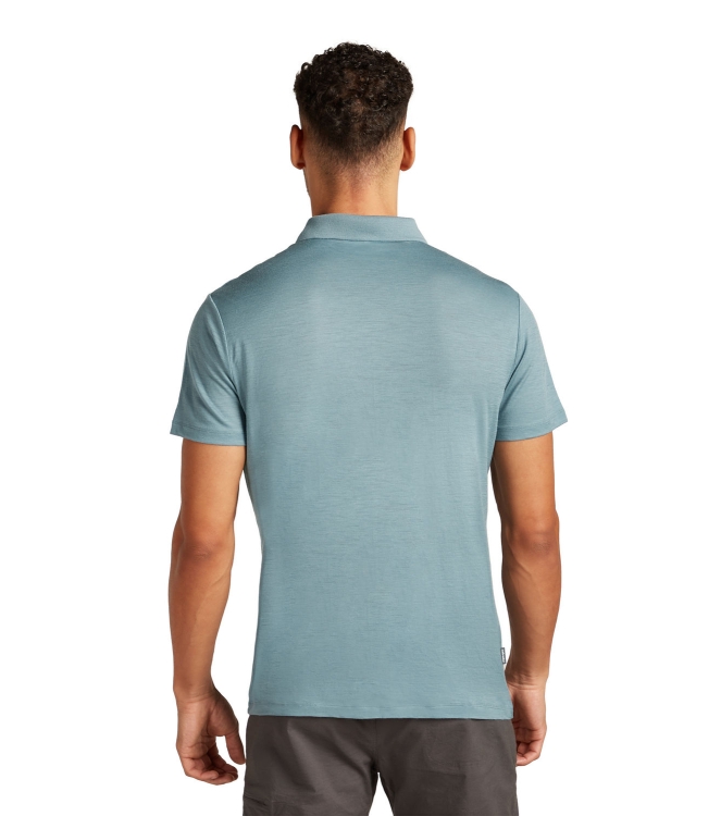 Icebreaker Icebreaker M Mer 150 Tech Lite III SS Polo 0a51_blue ash IB0A56WK 0A51_Blue Ash Icebreaker fleeces en truien IB0A56WK zand bij Leerentveldvrijetijd.nl