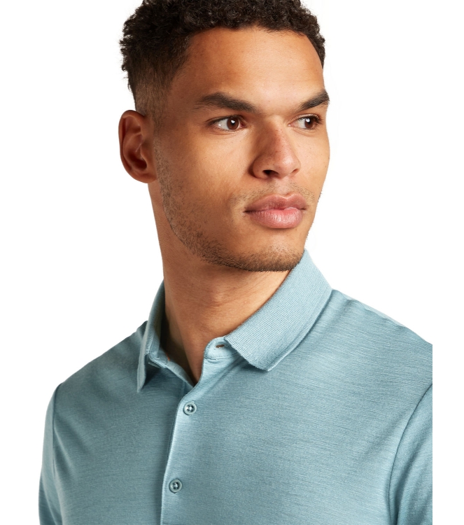 Icebreaker Icebreaker M Mer 150 Tech Lite III SS Polo 0a51_blue ash IB0A56WK 0A51_Blue Ash Icebreaker fleeces en truien IB0A56WK zand bij Leerentveldvrijetijd.nl