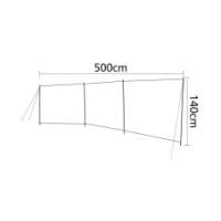 Bo-Camp Windscherm 3 vaks Caira 4367651