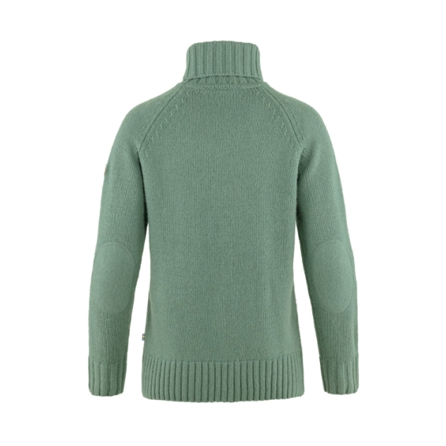 fjällräven Ovik Cable Knit Roller Neck W Patina Green F84793 614
