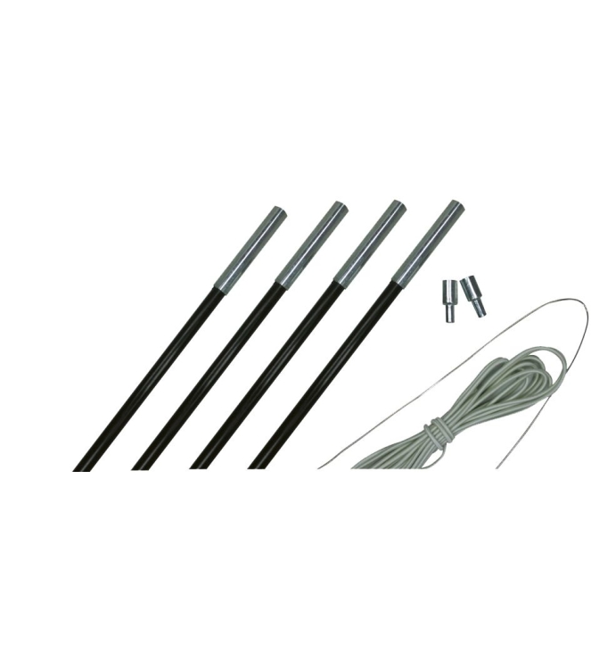 Eurotrail Eurotrail Fiberglas stokset 400-450cm 9,5  ETSP0406  Eurotrail tenten ETSP0406 ecru bij Leerentveldvrijetijd.nl