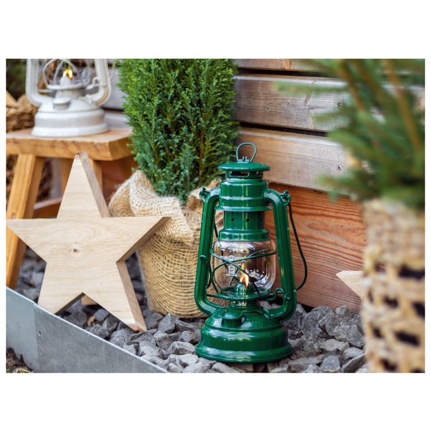 feuerhand Stormlamp 276 olielamp Mos Groen FH 276-GR