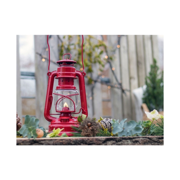 feuerhand Stormlamp 276 olielamp Robijn Rood FH 276-RD