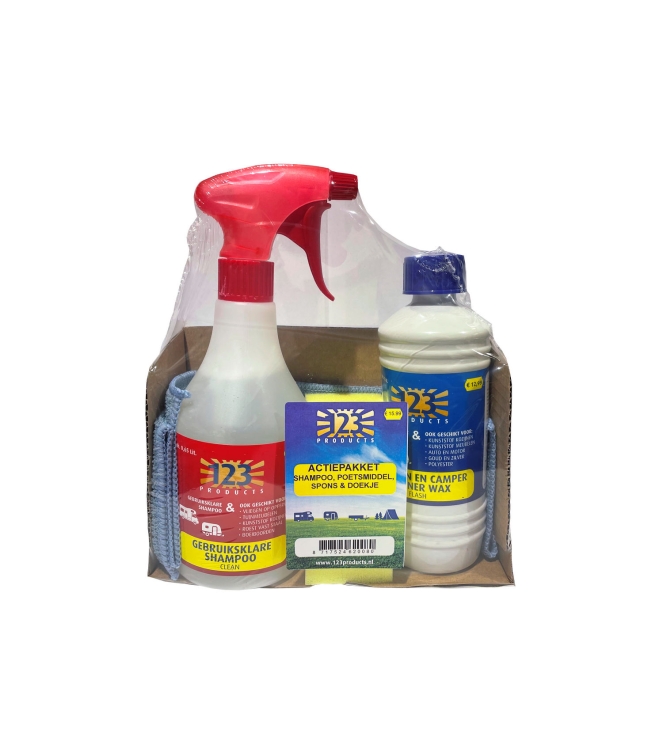 123 123 Flash-Clean pakket  99009888  123 caravan 99009888 ecru bij Leerentveldvrijetijd.nl