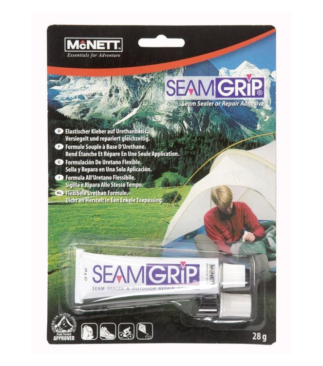 McNett McNett Seamgrip 28gram met Brush  5713000  McNett camping 5713000 ecru bij Leerentveldvrijetijd.nl