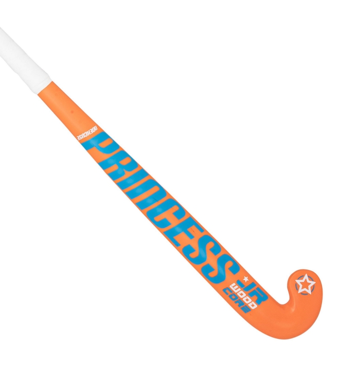 Princess Princess Woodcore Junior Hockeystick bk/bl/or 33035060020 Bk/Bl/Or Princess hockeysticks 33035060020 ecru bij Leerentveldvrijetijd.nl