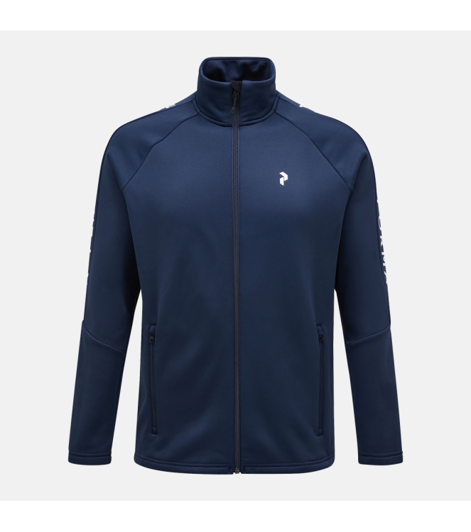 Peak Performance Peak Performance M Rider Zip Jacket blue shadow G79436020 Blue Shadow Peak Performance fleeces en truien G79436020 antraciet bij Leerentveldvrijetijd.nl