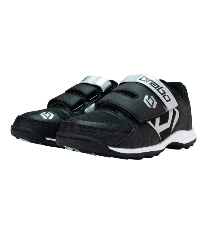 Brabo Brabo BF1013A  Shoe Velcro black/silver 31631013020 Black/Silver Brabo hockeyschoenen 31631013020 licht grijs bij Leerentveldvrijetijd.nl