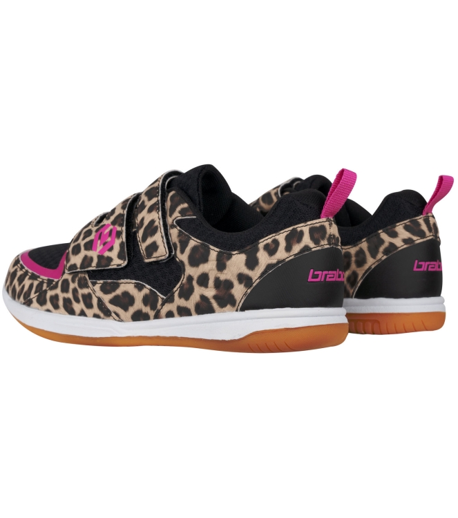 Brabo Brabo BF1022B Indoor Shoe Velcro Leopard 31621022020 Brabo hockeyschoenen 31621022020 ecru bij Leerentveldvrijetijd.nl