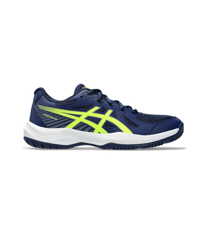 Asics Asics Upcourt 6 GS 400 blue expanse/safety yellow 1074A045_ 400 Blue Expanse/Safety Yellow Asics hockeyschoenen 1074A045_ groen bij Leerentveldvrijetijd.nl