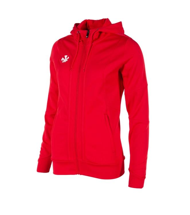 Reece Reece Cleve TTS Hooded Top FZ Ladies red 808654-6000 Red Reece hockeykleding 808654-6000 geel bij Leerentveldvrijetijd.nl