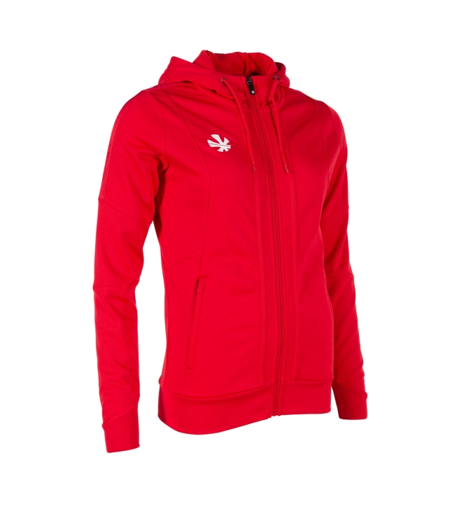 Reece Reece Cleve TTS Hooded Top FZ Ladies red 808654-6000 Red Reece hockeykleding 808654-6000 geel bij Leerentveldvrijetijd.nl