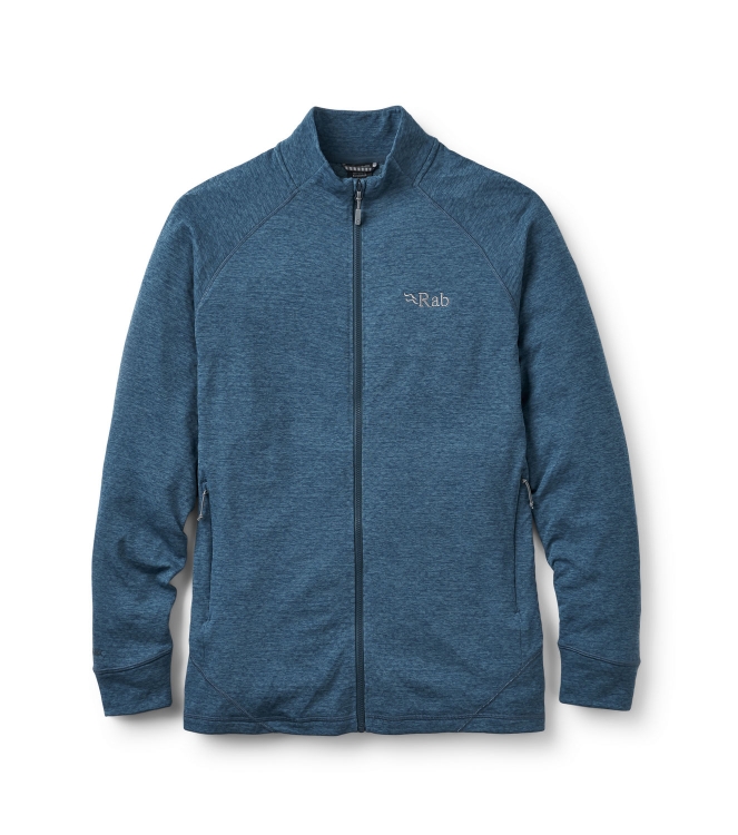 Rab Rab Nexus Jacket tmb_tempest blue QFF-72 TMB_Tempest Blue Rab fleeces en truien QFF-72 zand bij Leerentveldvrijetijd.nl
