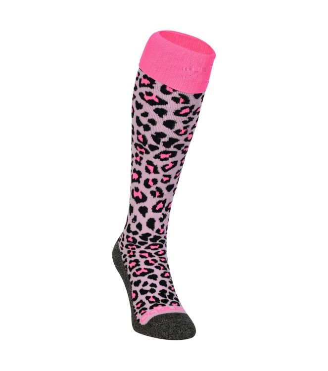 Brabo Brabo BC8450B Socks Cheetah Soft Pink 318.08450.020 Brabo hockeykleding 318.08450.020 ecru bij Leerentveldvrijetijd.nl