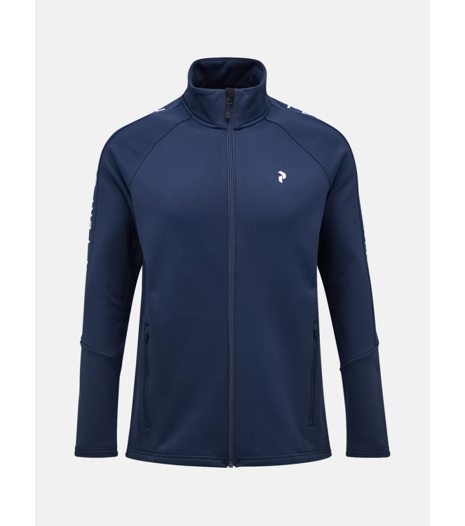 Peak Performance Peak Performance M Rider Zip Jacket blue shadow G79556010 Blue Shadow Peak Performance fleeces en truien G79556010 antraciet bij Leerentveldvrijetijd.nl