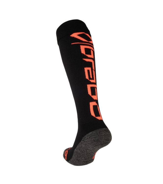 Brabo Brabo BC8340D Socks Tech Black Orange  318.08340.040  Brabo hockeykleding 318.08340.040 ecru bij Leerentveldvrijetijd.nl