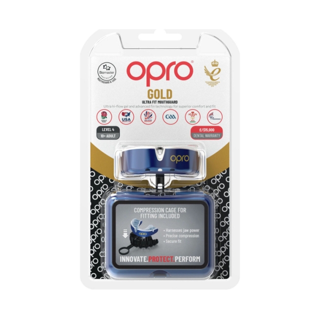 Opro Gold Ultra Fit Mouthguard 7156 Blue-White 790005