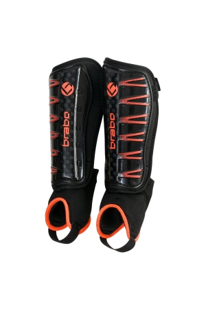 Brabo Brabo BP0045 F4 scheenbeschermers black/orange Brabo Brabo BP0045 F4 scheenbeschermers black/orange