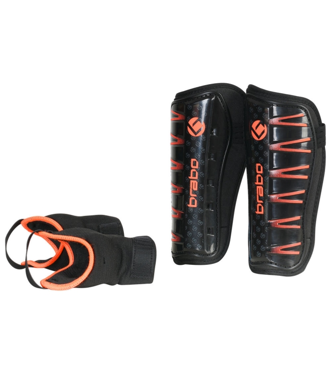 Brabo Brabo BP0045 F4 scheenbeschermers black/orange 317.00045.010 black/orange Brabo bescherming 317.00045.010 ecru bij Leerentveldvrijetijd.nl