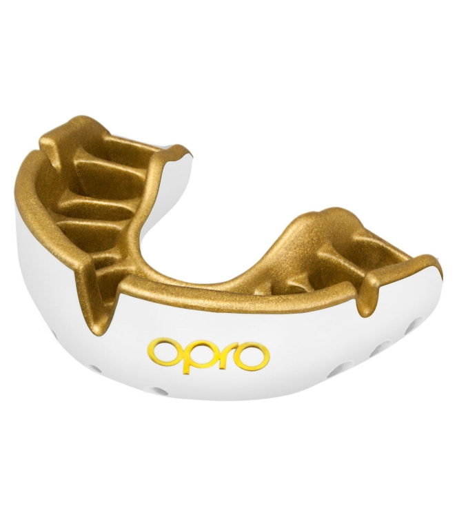 opro opro Gold Ultra Fit Mouthguard 2220 white-gold 790005 2220 White-Gold opro bescherming 790005 roze bij Leerentveldvrijetijd.nl