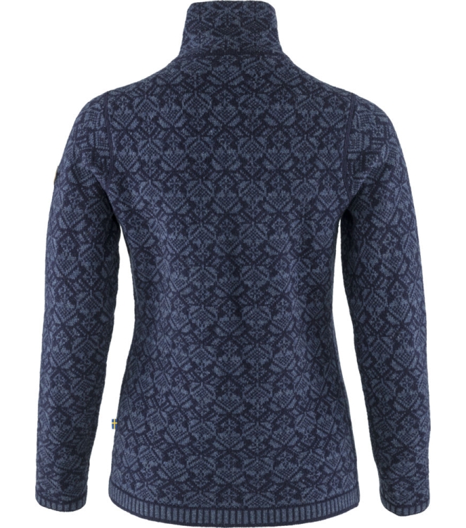 Fjällräven Fjällräven Snow Cardigan W 555_dark navy F89912 555_Dark Navy Fjällräven fleeces en truien F89912 antraciet bij Leerentveldvrijetijd.nl