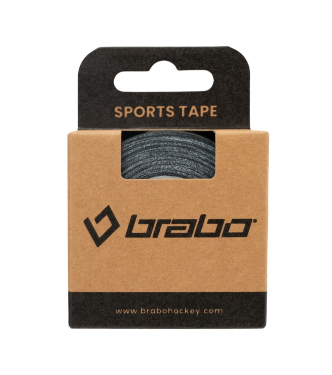 Brabo Brabo Tape 3,8 cm x 9,14m black 320.05240.020 Black Brabo hockey accessoires 320.05240.020 licht grijs bij Leerentveldvrijetijd.nl