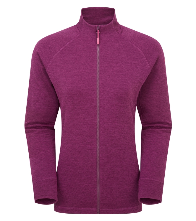 Rab Rab Nexus Jacket Wmns mulberry QFF-73 Mulberry Rab fleeces en truien QFF-73 blauw combinatie bij Leerentveldvrijetijd.nl