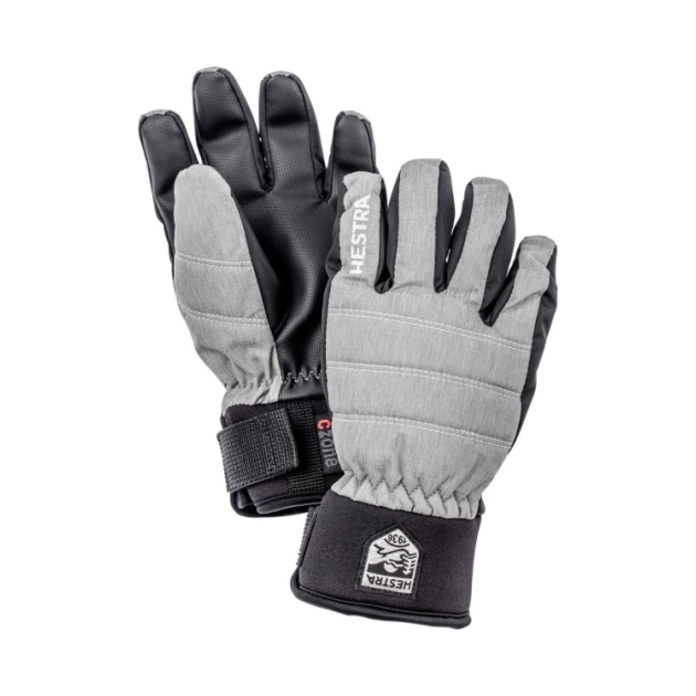 hestra CZone Primaloft Jr. - 5 finger 320 light grey 32900