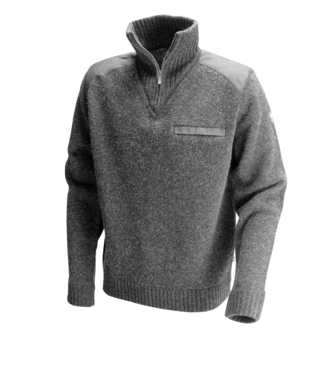 Fjällräven Fjällräven Koster Sweater heren 030_dark grey F90487 030_Dark Grey Fjällräven wintersportkleding F90487 lichtblauw bij Leerentveldvrijetijd.nl