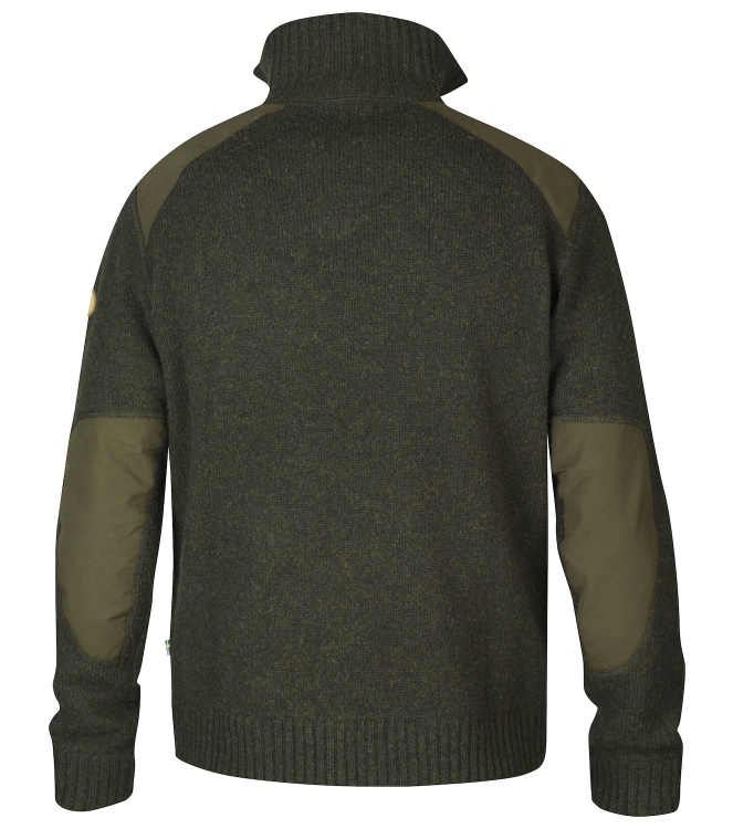 Fjällräven Fjällräven Koster Sweater heren 633_dark olive F90487 633_Dark Olive Fjällräven wintersportkleding F90487 donker grijs bij Leerentveldvrijetijd.nl
