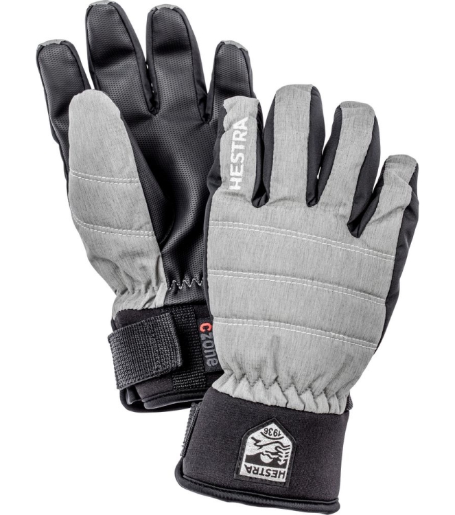 Hestra Hestra CZone Primaloft Jr. - 5 finger 320 light grey 32900 320 light grey Hestra wintersportkleding 32900 lichtblauw bij Leerentveldvrijetijd.nl