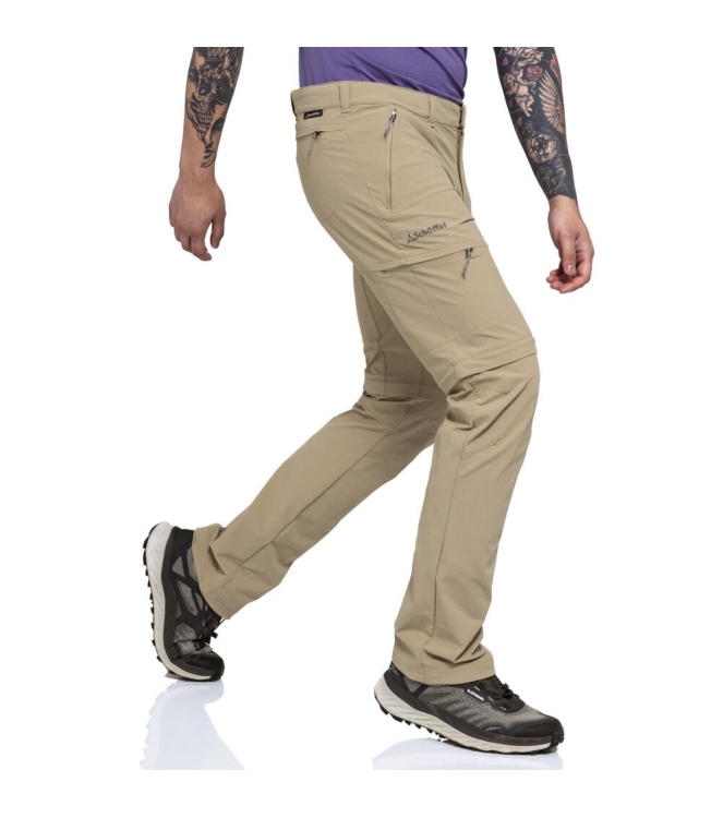Schöffel Schöffel Pants Koper1 Zip Off 4705_brandon beige 22854 4705_Brandon Beige Schöffel broeken 22854 jeans bij Leerentveldvrijetijd.nl